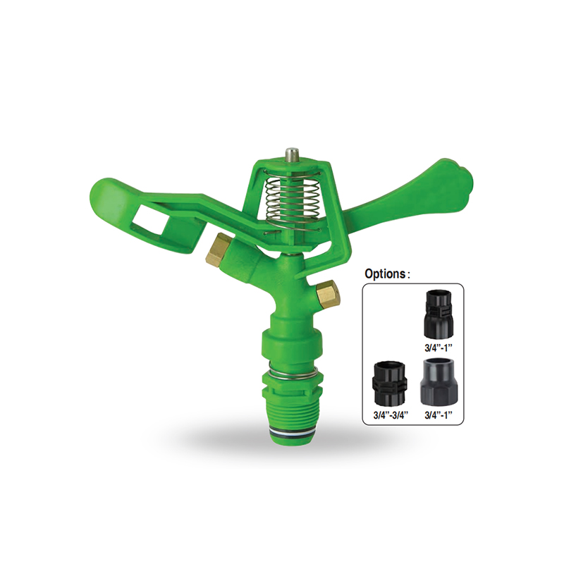 Sprinkler Uisciúcháin Talmhaíochta DC-S20 POM Le Soic Miotail